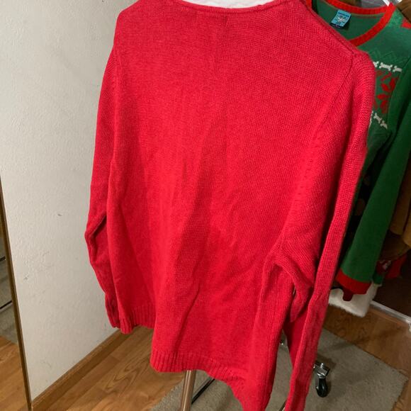 Women's Snowman Christmas Ugly Sweater / Jacket Size L - Picture 8 of 9